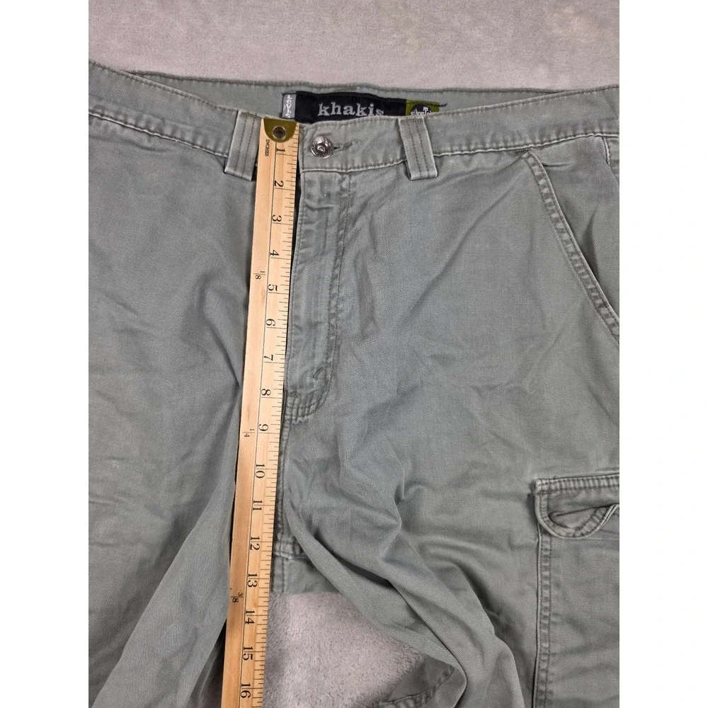 Levi's SilverTab Khakis Cargo Shorts Mens 34 Green Cotton Relaxed Baggy Y2K